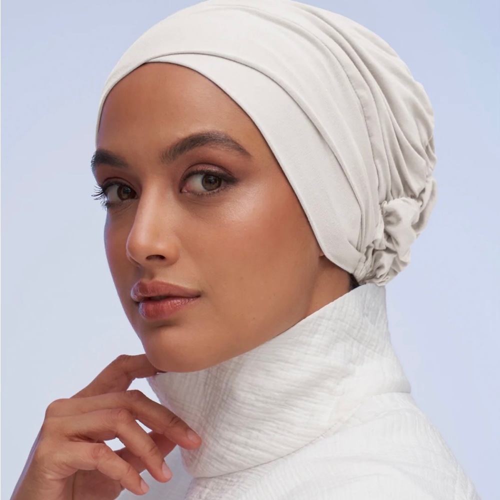 Haute Hijab Ivory Criss-Cross Underscarf